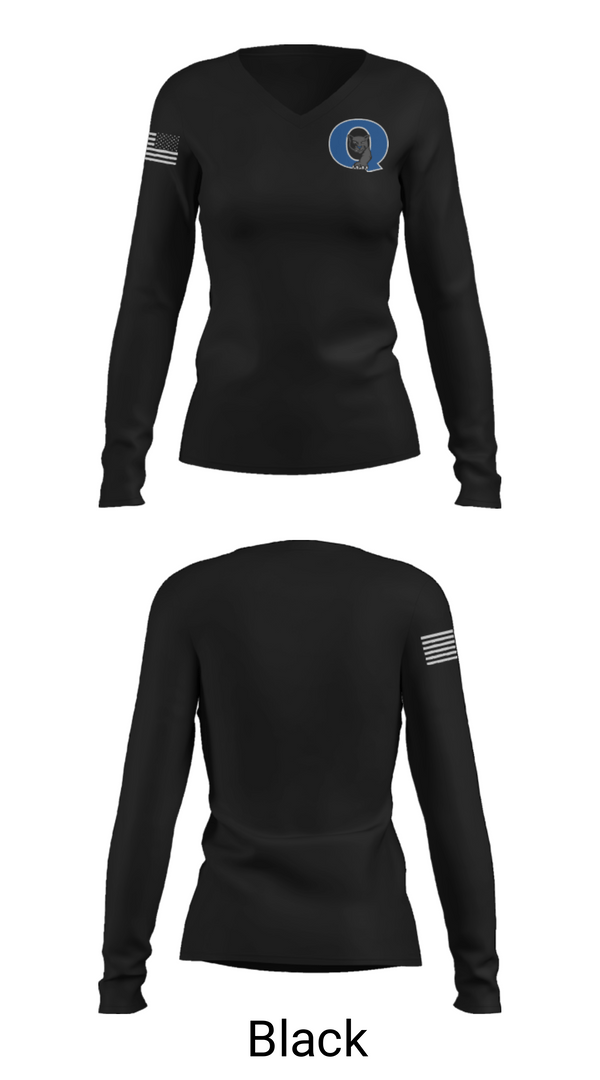 Womens Long Sleeve Vneck Shirt, Quakertown Community Senior High School Cross Country, Cross Country, Teamtime, Team time, sublimation, custom sports apparel, team uniforms, spirit wear, spiritwear, sports uniforms, custom shirts, team store, custom team store, fundraiser sports, apparel fundraiser