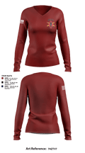Usasoc 85355509 Women's Long Sleeve V-neck Shirt -1 1