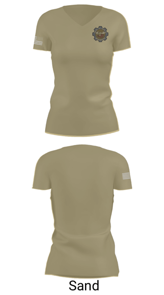 Women's Short Sleeve Vneck Shirt, Moose Knuckles, Army, Teamtime, Team time, sublimation, custom sports apparel, team uniforms, spirit wear, spiritwear, sports uniforms, custom shirts, team store, custom team store, fundraiser sports, apparel fundraiser