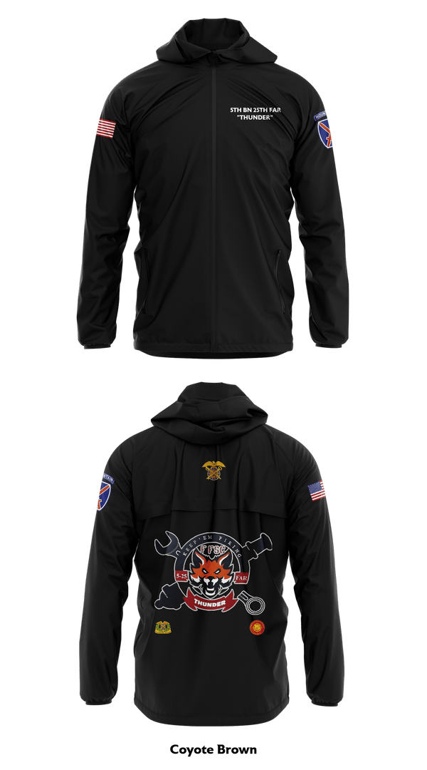 Windbreaker, F-FSC 5TH BN 25TH FAR, Army, Teamtime, Team time, sublimation, custom sports apparel, team uniforms, spirit wear, spiritwear, sports uniforms, custom shirts, team store, custom team store, fundraiser sports, apparel fundraiser