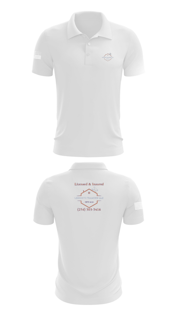 Short Sleeve Performance Polo, LEGION'S FRAMING LLC, , Teamtime, Team time, sublimation, custom sports apparel, team uniforms, spirit wear, spiritwear, sports uniforms, custom shirts, team store, custom team store, fundraiser sports, apparel fundraiser