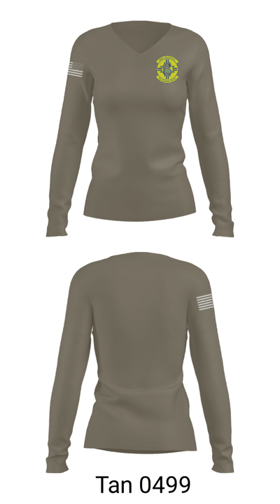 49 COMPTROLLER SQUADRON 45789639 Women's Long Sleeve V-neck Shirt - 77