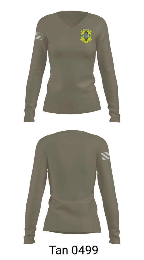 Women's Long Sleeve Vneck Shirt, 49 COMPTROLLER SQUADRON, , Teamtime, Team time, sublimation, custom sports apparel, team uniforms, spirit wear, spiritwear, sports uniforms, custom shirts, team store, custom team store, fundraiser sports, apparel fundraiser