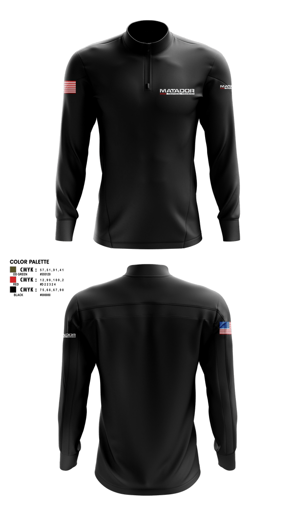 Quarter Zip Jacket, Matador Tactical, , Teamtime, Team time, sublimation, custom sports apparel, team uniforms, spirit wear, spiritwear, sports uniforms, custom shirts, team store, custom team store, fundraiser sports, apparel fundraiser