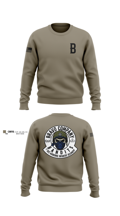 Bravo Company, 1-325 AIR, 2BCT, 82ND ABN DIV Crew Neck Sweatshirt - 2