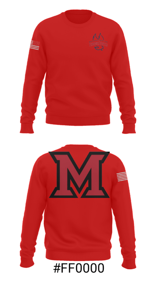 Crew Neck Sweatshirt, Miami University - Middletown Baseball, Baseball, Teamtime, Team time, sublimation, custom sports apparel, team uniforms, spirit wear, spiritwear, sports uniforms, custom shirts, team store, custom team store, fundraiser sports, apparel fundraiser