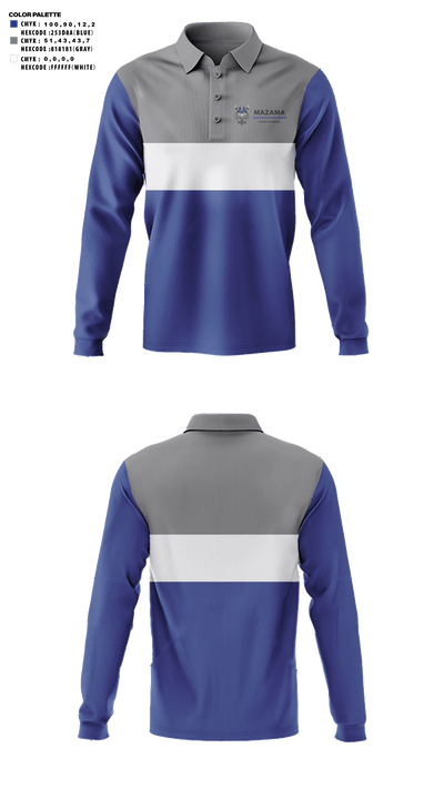 Mazama High School Golf 76673672 Long Sleeve Performance Polo - 41