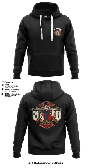 Hoodie, Station 51, Fire Department, Teamtime, Team time, sublimation, custom sports apparel, team uniforms, spirit wear, spiritwear, sports uniforms, custom shirts, team store, custom team store, fundraiser sports, apparel fundraiser