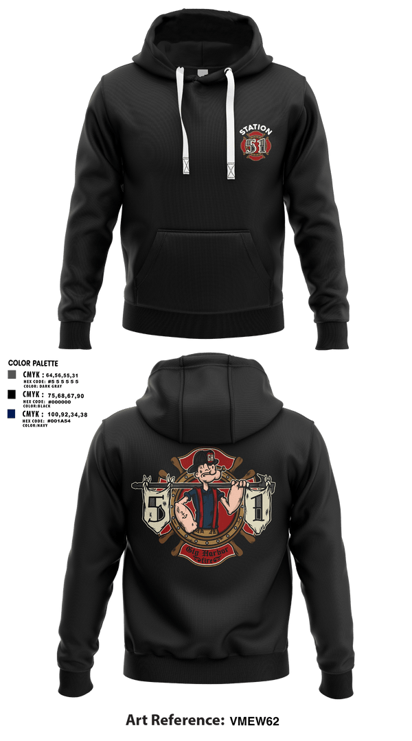 Hoodie, Station 51, Fire Department, Teamtime, Team time, sublimation, custom sports apparel, team uniforms, spirit wear, spiritwear, sports uniforms, custom shirts, team store, custom team store, fundraiser sports, apparel fundraiser