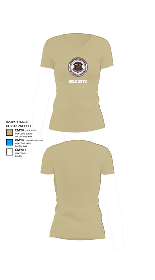 Womens Short Sleeve Vneck Shirt, BOLC 187TH, Army, Teamtime, Team time, sublimation, custom sports apparel, team uniforms, spirit wear, spiritwear, sports uniforms, custom shirts, team store, custom team store, fundraiser sports, apparel fundraiser