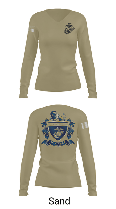 MHS MCJROTC 59562890 Women's Long Sleeve V-neck Shirt -1 97