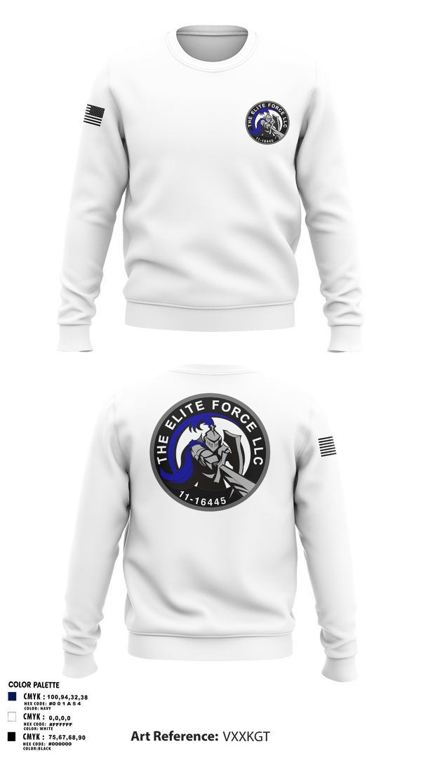 Crew Neck Sweatshirt, The Elite Force Llc, Police, Teamtime, Team time, sublimation, custom sports apparel, team uniforms, spirit wear, spiritwear, sports uniforms, custom shirts, team store, custom team store, fundraiser sports, apparel fundraiser