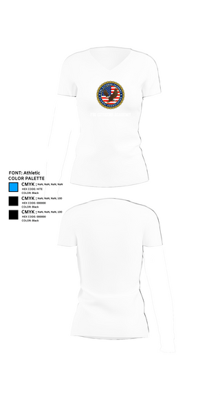 Womens Short Sleeve Vneck Shirt, FBI Citizens Academy, , Teamtime, Team time, sublimation, custom sports apparel, team uniforms, spirit wear, spiritwear, sports uniforms, custom shirts, team store, custom team store, fundraiser sports, apparel fundraiser