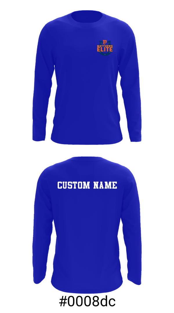 Long Sleeve Performance Shirt, Matthews Elite, Football, Teamtime, Team time, sublimation, custom sports apparel, team uniforms, spirit wear, spiritwear, sports uniforms, custom shirts, team store, custom team store, fundraiser sports, apparel fundraiser