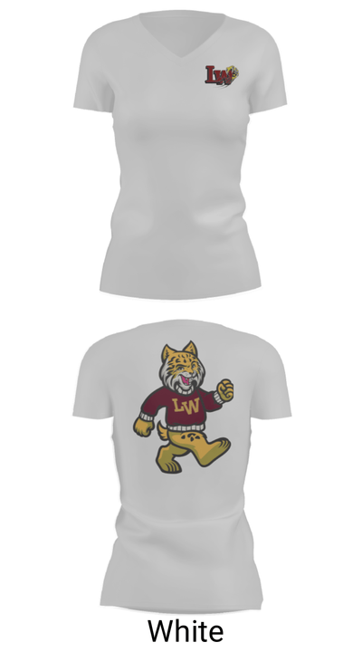 Lowpoint-Washburn Junior High School Softball 9151632 Women's Short Sleeve V-neck Shirt - 7