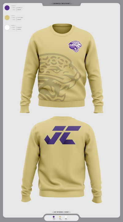 Jacksonville College Cross Country 48639105 Crew Neck Sweatshirt - 5