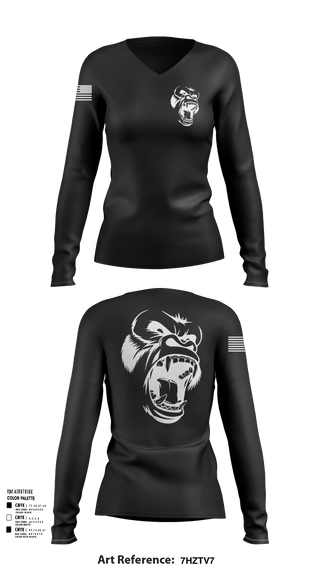 Womens Long Sleeve Vneck Shirt 1, USS CARL VINSON, , Teamtime, Team time, sublimation, custom sports apparel, team uniforms, spirit wear, spiritwear, sports uniforms, custom shirts, team store, custom team store, fundraiser sports, apparel fundraiser