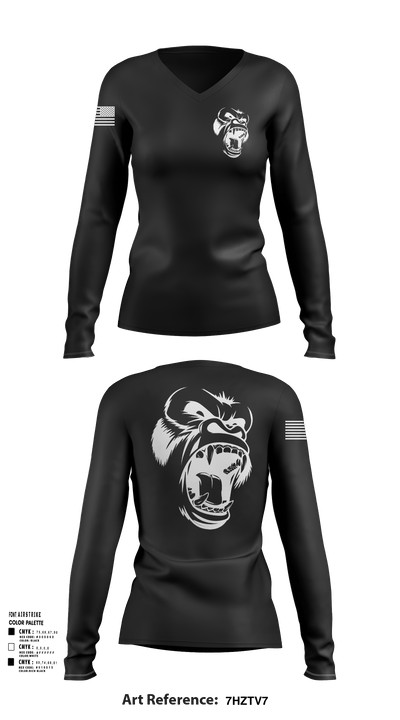 USS CARL VINSON 40544561 Women's Long Sleeve V-neck Shirt -1 125