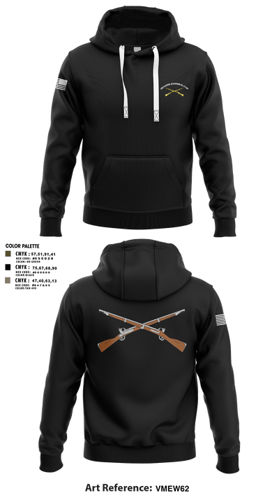 2ND Platoon, Blackhawk CO, 4-6 INF 33052175 Hoodie - 106