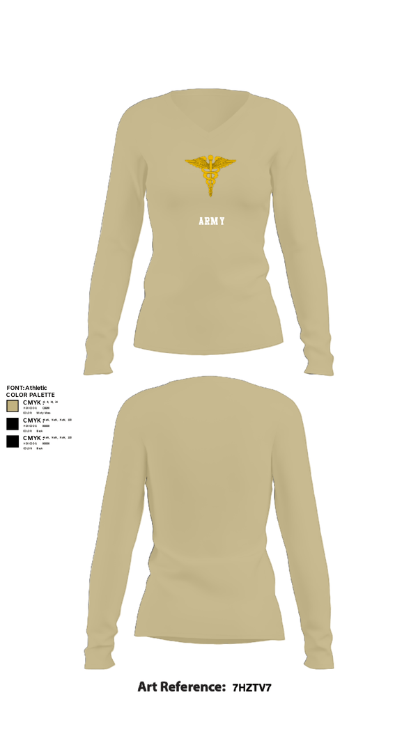 Women's Long Sleeve Vneck Shirt, Physical Therapy, Army, Teamtime, Team time, sublimation, custom sports apparel, team uniforms, spirit wear, spiritwear, sports uniforms, custom shirts, team store, custom team store, fundraiser sports, apparel fundraiser