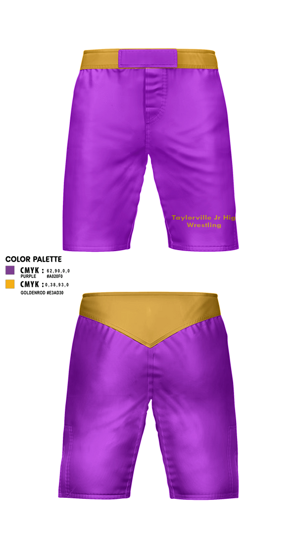 Fight Shorts, Taylorville Jr High, Wrestling, Teamtime, Team time, sublimation, custom sports apparel, team uniforms, spirit wear, spiritwear, sports uniforms, custom shirts, team store, custom team store, fundraiser sports, apparel fundraiser