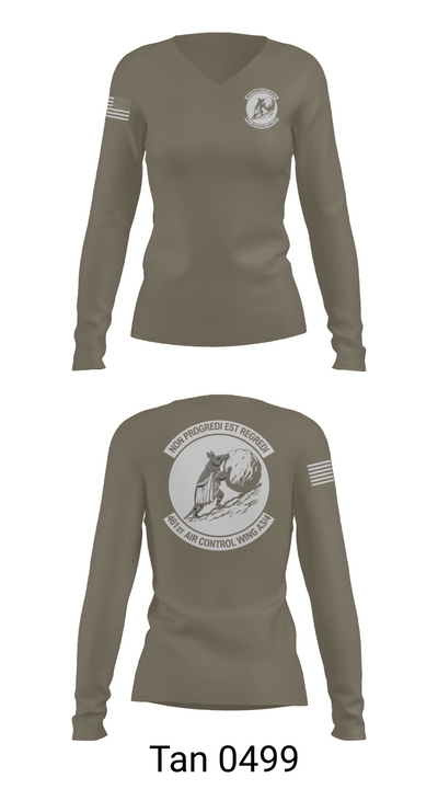 461 ACW A3/4 60764171 Women's Long Sleeve V-neck Shirt - 77