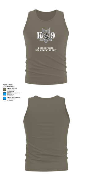 Tank Top, Fresno Police Department K9 Unit, Police, Teamtime, Team time, sublimation, custom sports apparel, team uniforms, spirit wear, spiritwear, sports uniforms, custom shirts, team store, custom team store, fundraiser sports, apparel fundraiser