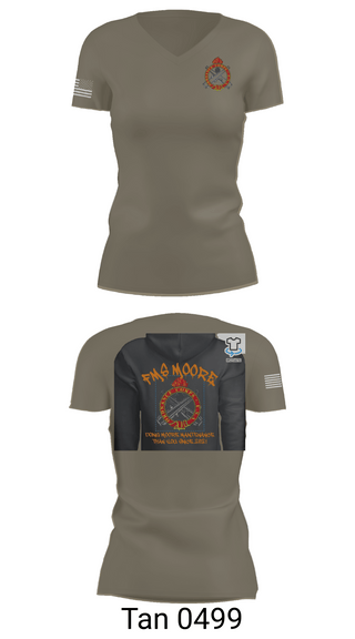 Womens Short Sleeve Vneck Shirt, FMS Moore, Army, Teamtime, Team time, sublimation, custom sports apparel, team uniforms, spirit wear, spiritwear, sports uniforms, custom shirts, team store, custom team store, fundraiser sports, apparel fundraiser