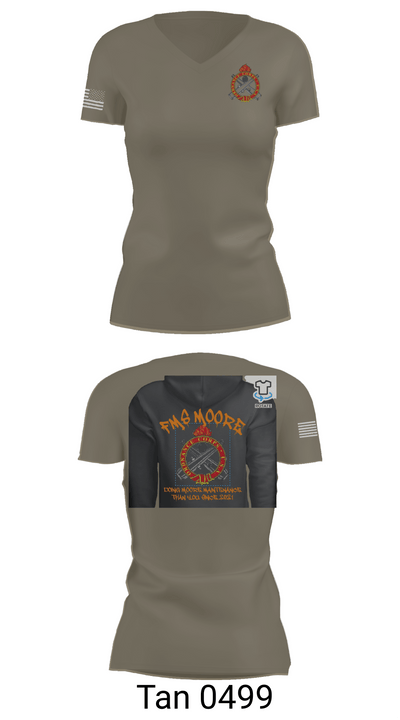 FMS Moore 83066116 Women's Short Sleeve V-neck Shirt - 68
