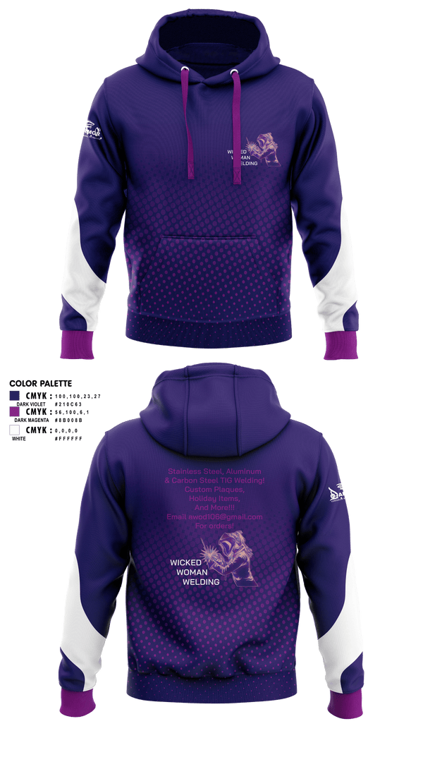 Hoodie, Wicked Woman Welding, , Teamtime, Team time, sublimation, custom sports apparel, team uniforms, spirit wear, spiritwear, sports uniforms, custom shirts, team store, custom team store, fundraiser sports, apparel fundraiser