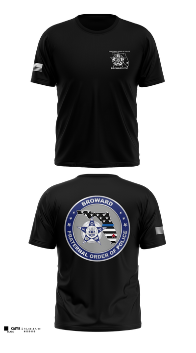 Broward Fraternal Order of Police 91005967 Old School Cotton Feel Shirt - 3