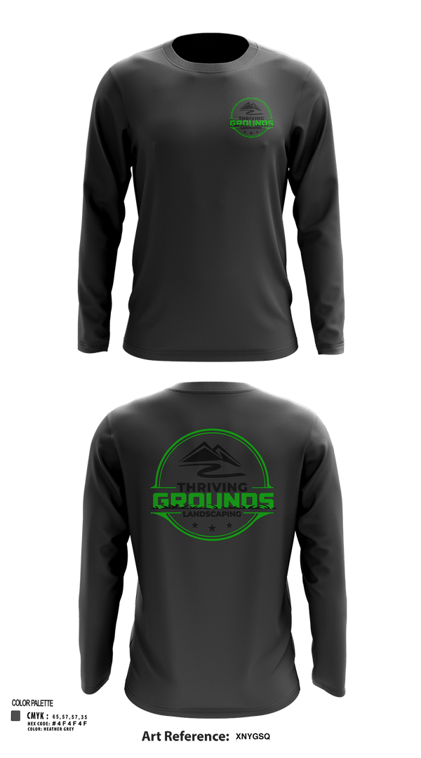 Long Sleeve Performance Shirt, Thriving Grounds Landscaping, , Teamtime, Team time, sublimation, custom sports apparel, team uniforms, spirit wear, spiritwear, sports uniforms, custom shirts, team store, custom team store, fundraiser sports, apparel fundraiser