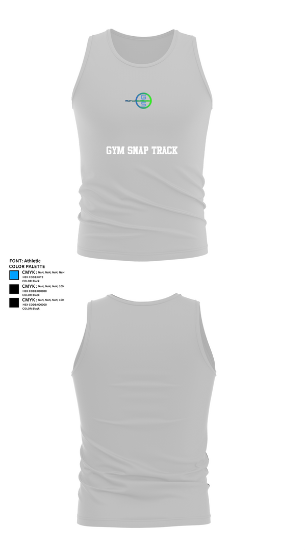 Tank Top, Gym SNAP Track, Track & Field, Teamtime, Team time, sublimation, custom sports apparel, team uniforms, spirit wear, spiritwear, sports uniforms, custom shirts, team store, custom team store, fundraiser sports, apparel fundraiser