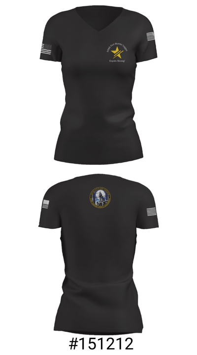 USAG Fort Hunter Liggett 63264859 Women's Short Sleeve V-neck Shirt - 4