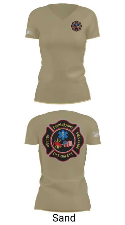 EventsByJoel 45028039 Women's Short Sleeve V-neck Shirt - 88