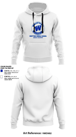 Hoodie, Whittier Middle School Cross Country, Cross Country, Teamtime, Team time, sublimation, custom sports apparel, team uniforms, spirit wear, spiritwear, sports uniforms, custom shirts, team store, custom team store, fundraiser sports, apparel fundraiser