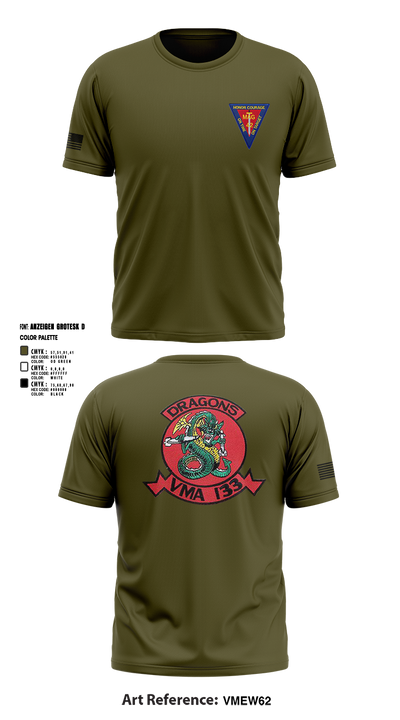 MAG-42 VMA-133 60916507 Short Sleeve Performance Shirt - 1