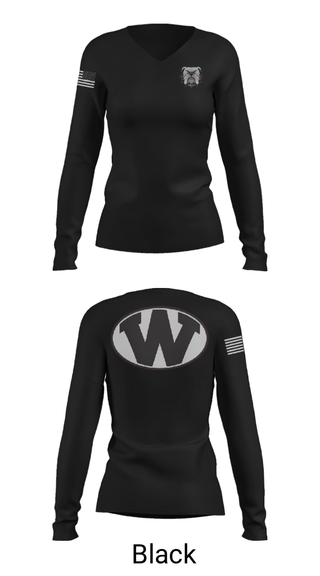 Women's Long Sleeve Vneck Shirt, Wheeler County Middle School Softball, Softball, Teamtime, Team time, sublimation, custom sports apparel, team uniforms, spirit wear, spiritwear, sports uniforms, custom shirts, team store, custom team store, fundraiser sports, apparel fundraiser