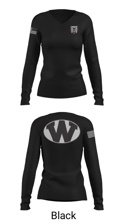 Wheeler County Middle School Softball 81804266 Women's Long Sleeve V-neck Shirt - 13