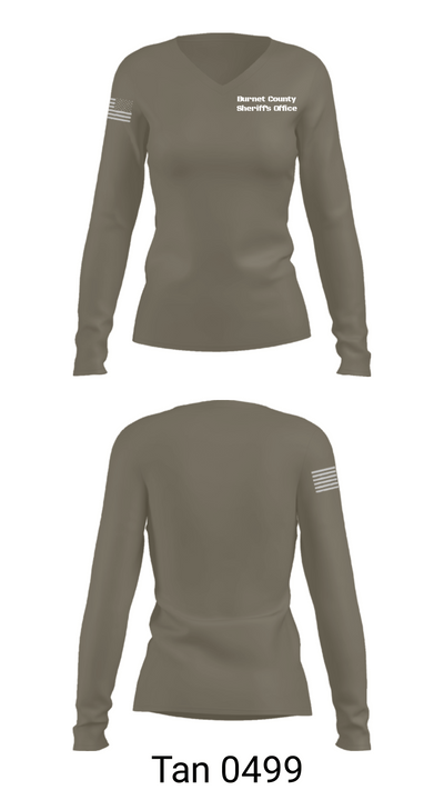 Burnet County Sheriff’s Office 18397429 Women's Long Sleeve V-neck Shirt - 43