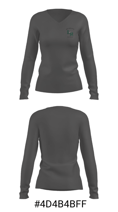 Lakewood Ranch High School Golf 70428177 Women's Long Sleeve V-neck Shirt - 36