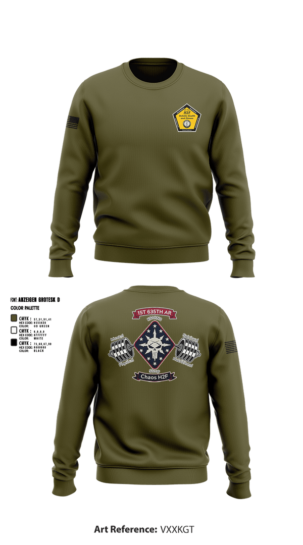 Crew Neck Sweatshirt, Chaos Co, H2F, National Guard, Teamtime, Team time, sublimation, custom sports apparel, team uniforms, spirit wear, spiritwear, sports uniforms, custom shirts, team store, custom team store, fundraiser sports, apparel fundraiser