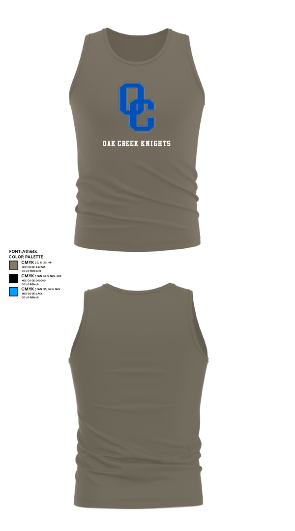 Tank Top, Oak Creek Knights, Men's Volleyball, Teamtime, Team time, sublimation, custom sports apparel, team uniforms, spirit wear, spiritwear, sports uniforms, custom shirts, team store, custom team store, fundraiser sports, apparel fundraiser