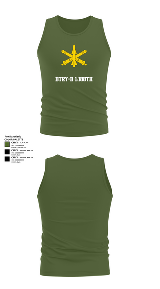 Tank Top, BTRY-B 1/188th, National Guard, Teamtime, Team time, sublimation, custom sports apparel, team uniforms, spirit wear, spiritwear, sports uniforms, custom shirts, team store, custom team store, fundraiser sports, apparel fundraiser