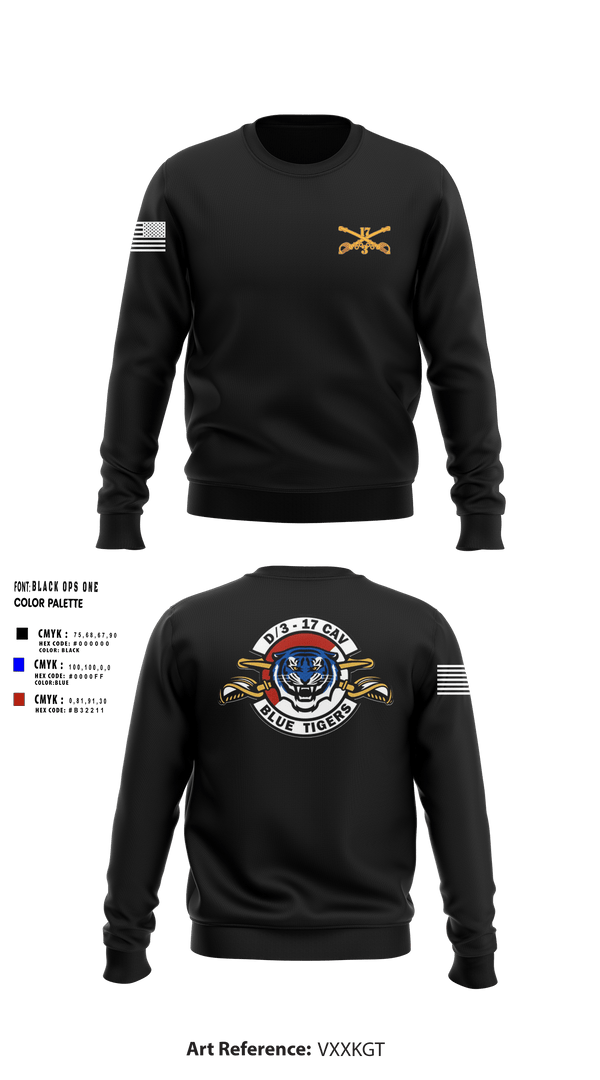 Crew Neck Sweatshirt, Delta Troop 3-17 CAV, , Teamtime, Team time, sublimation, custom sports apparel, team uniforms, spirit wear, spiritwear, sports uniforms, custom shirts, team store, custom team store, fundraiser sports, apparel fundraiser