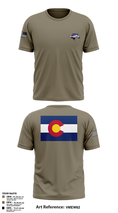 USS Colorado 62419768 Short Sleeve Performance Shirt - 1