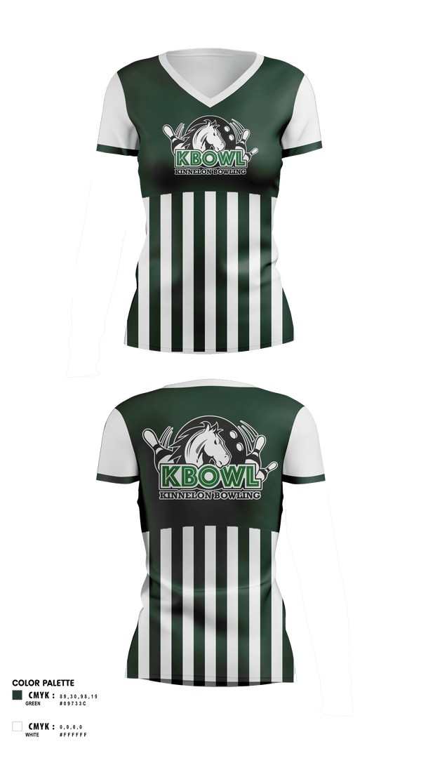Womens Short Sleeve Vneck Shirt, Kinnelon High School Bowling, Bowling, Teamtime, Team time, sublimation, custom sports apparel, team uniforms, spirit wear, spiritwear, sports uniforms, custom shirts, team store, custom team store, fundraiser sports, apparel fundraiser