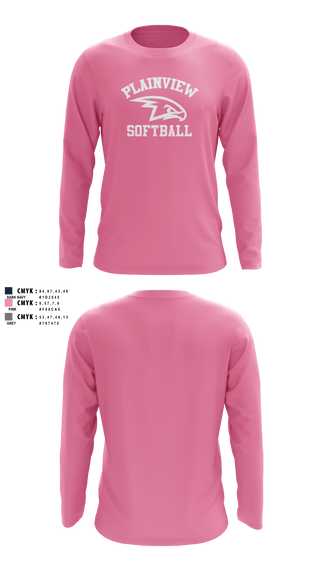 Long Sleeve Performance Shirt, Plainview Softball, Softball, Teamtime, Team time, sublimation, custom sports apparel, team uniforms, spirit wear, spiritwear, sports uniforms, custom shirts, team store, custom team store, fundraiser sports, apparel fundraiser