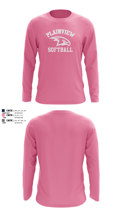 Plainview Softball 28664067 Long Sleeve Performance Shirt 4