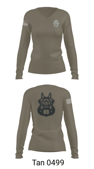Women's Long Sleeve Vneck Shirt, Sherwood Foresters, Army, Teamtime, Team time, sublimation, custom sports apparel, team uniforms, spirit wear, spiritwear, sports uniforms, custom shirts, team store, custom team store, fundraiser sports, apparel fundraiser